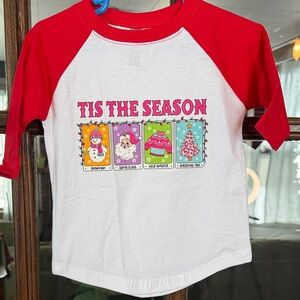 Holiday‎ Cheer Kids Long Sleeve Tee - Red & White